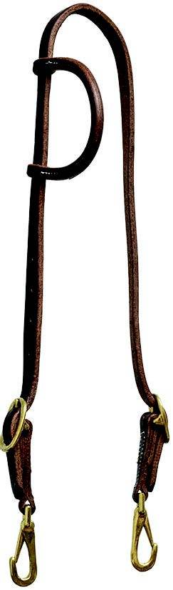 Mustang Slip Ear Headstall Double Solid Brass Buckles with Snap Ends