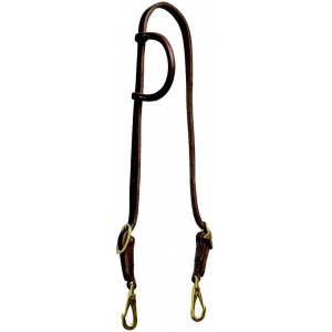 Mustang Slip Ear Headstall Double Solid Brass Buckles with Snap Ends