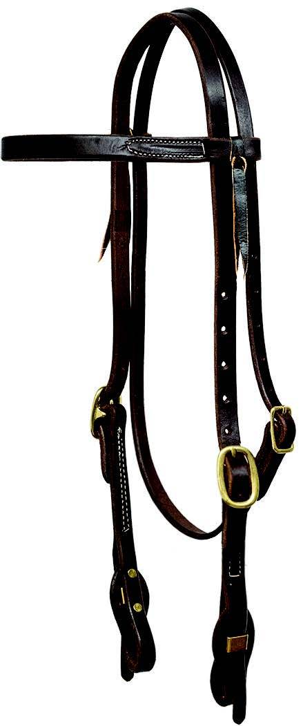 Mustang Browband Headstall Double Solid Brass Buckles with Quick Change Ends