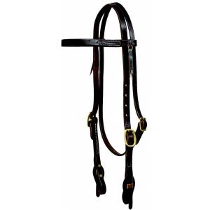 Mustang Browband Headstall Double Solid Brass Buckles with Quick Change Ends
