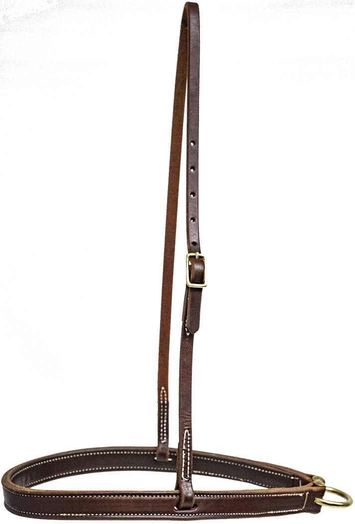 Mustang Double & Stitched Noseband with Solid Brass Hardware