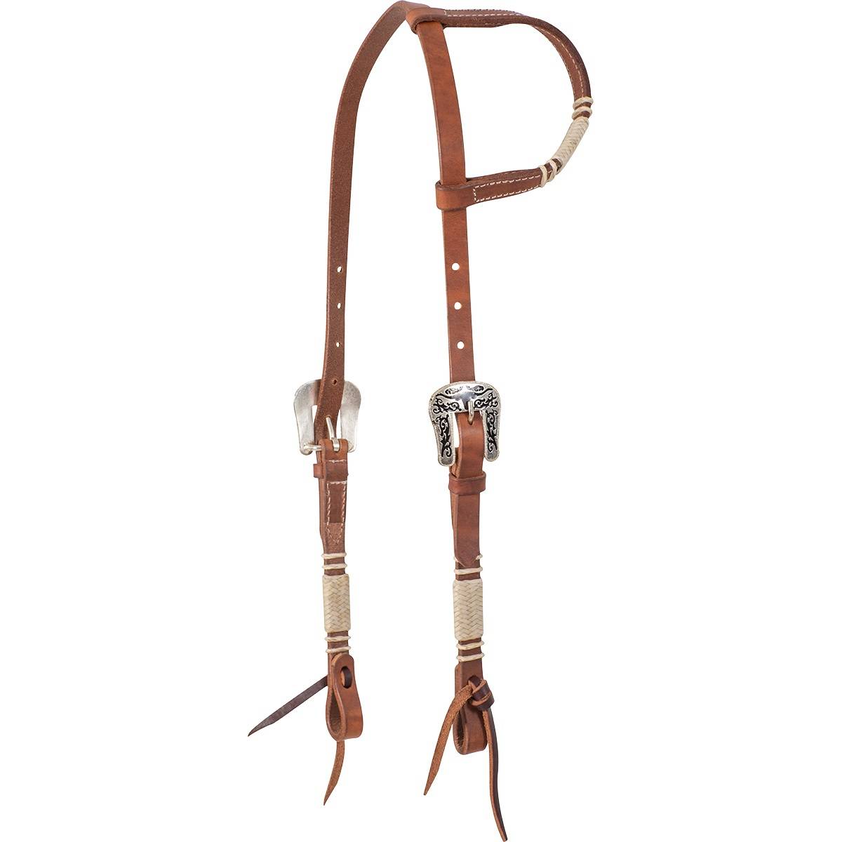 Cashel Slip Ear Headstall with Braided Rawhide