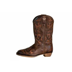 TuffRider Ladies Jackson Embroidered Leather Square Toe Western Boots