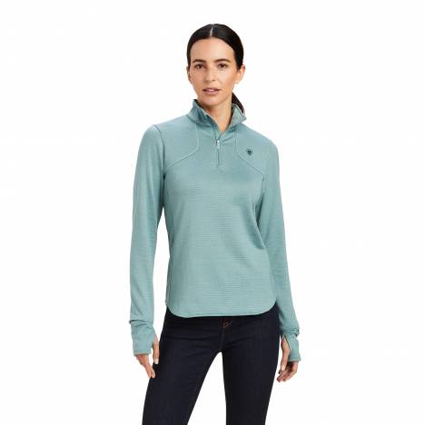 Ariat Ladies Gridwork 1/4 Zip Baselayer Shirt