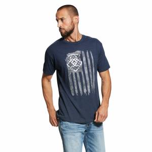 Ariat Mens Vertical Flag Tee Shirt