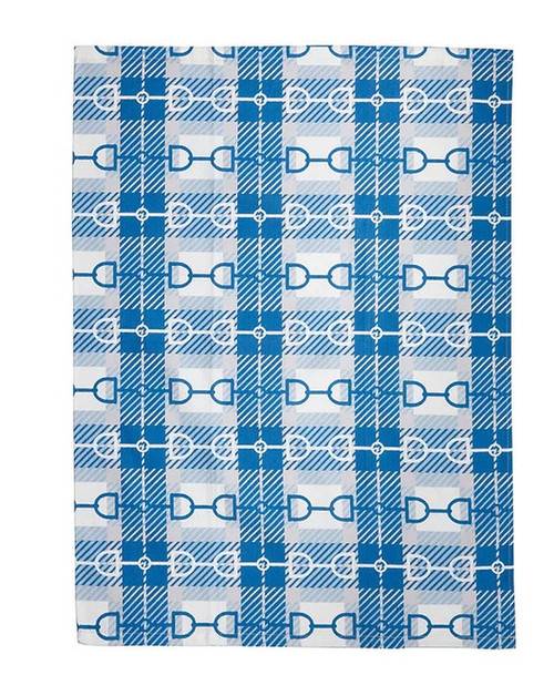 AWST Int'l Flour Sack Snaffle Bit Plaid Kitchen Towel