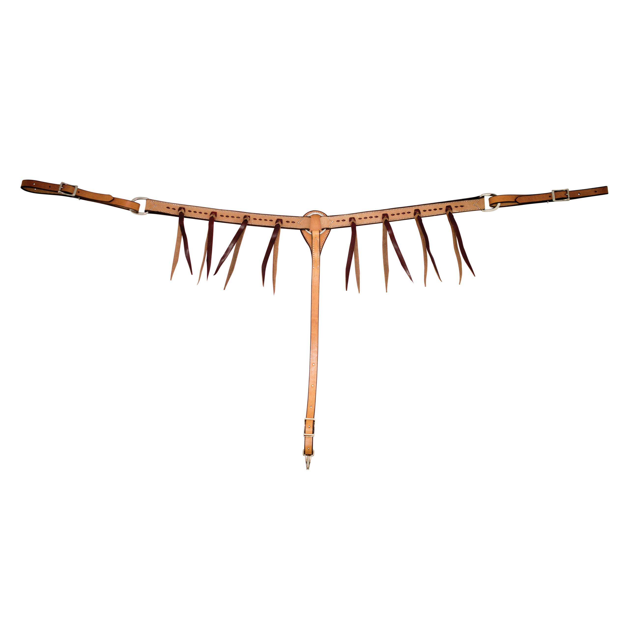 Partade Cowboy Tack Breast Collar with Latigo Strings