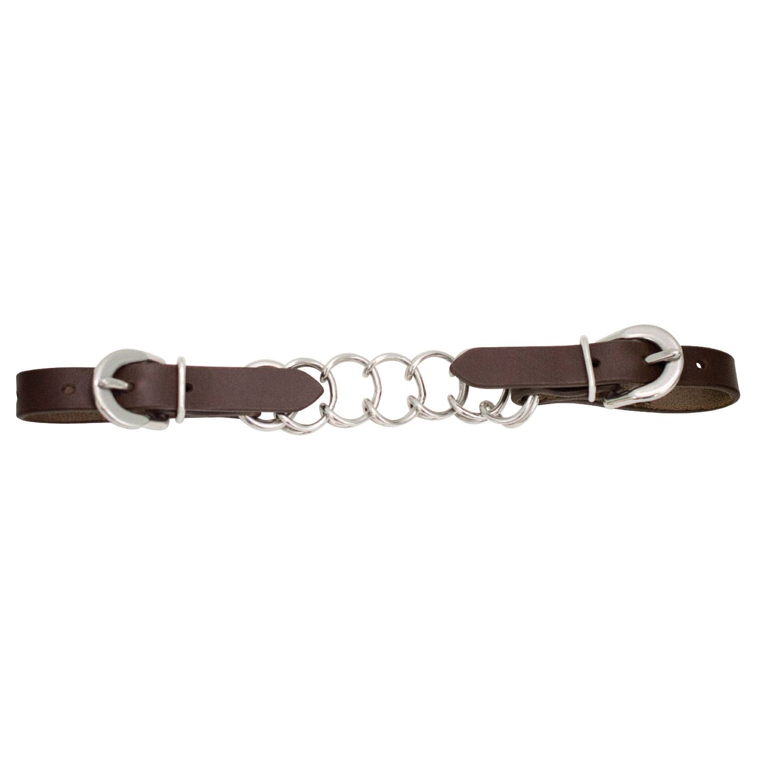 Metalab Stainless Steel Western Curb Chain with Leather Strap