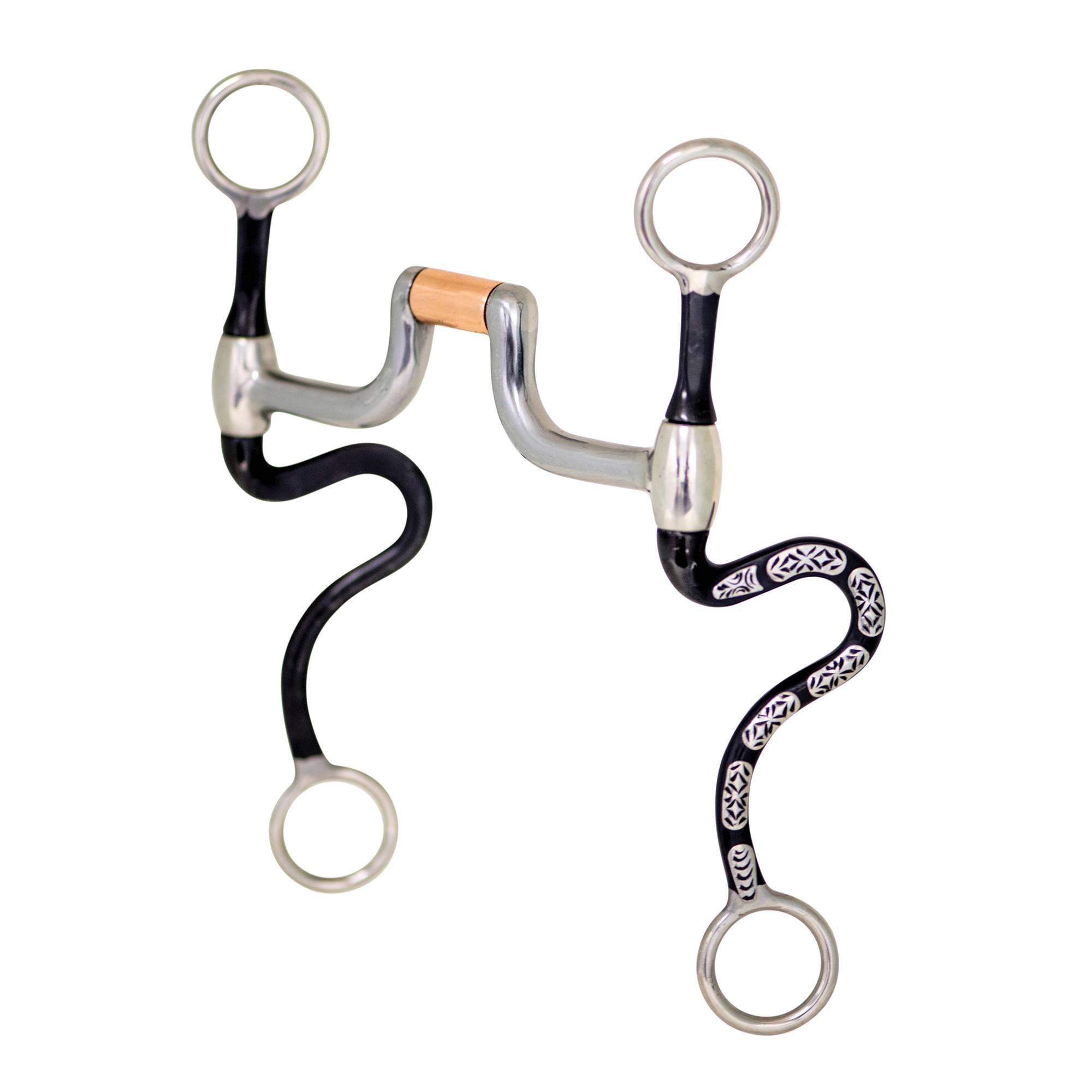 Partrade Cowboy Tack Diamond Back S Shank Hinged Port Bit