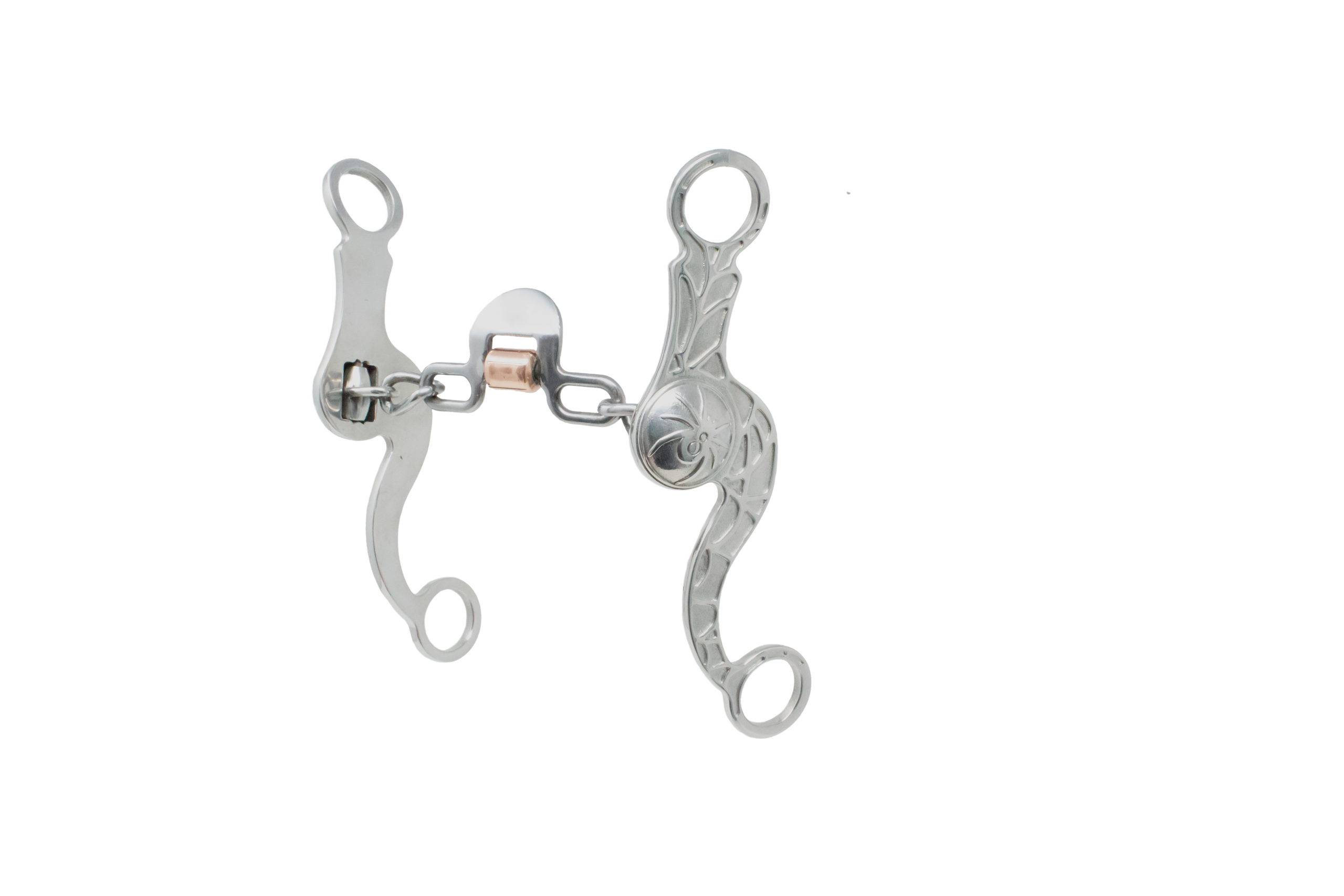 Partade Cowboy Tack Spider Loose Ring Chain Spoon Bit