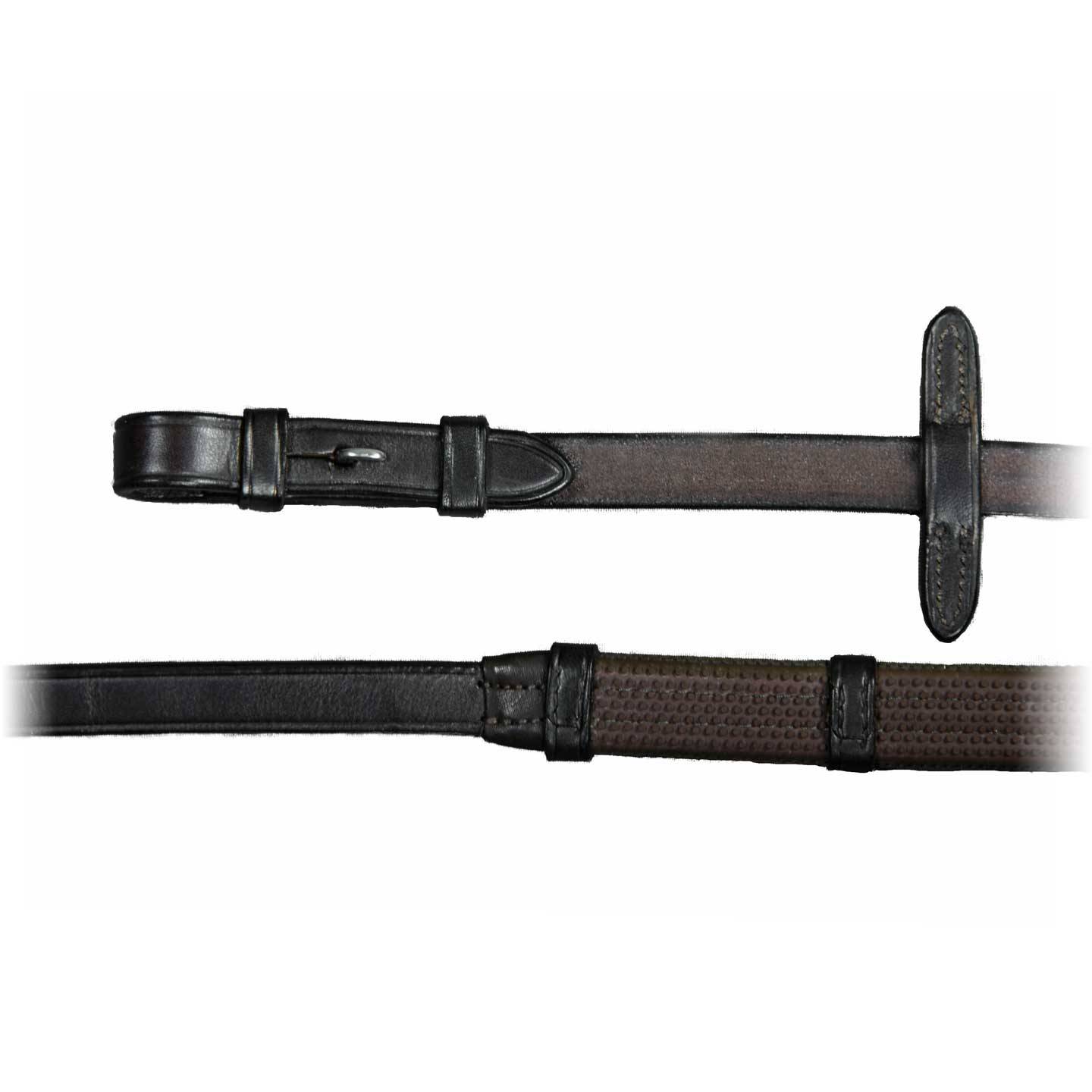 Vespucci Rubber Reins with Stops and Hook Studs