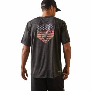 Ariat Mens Charger Ariat Proud Shield T-Shirt