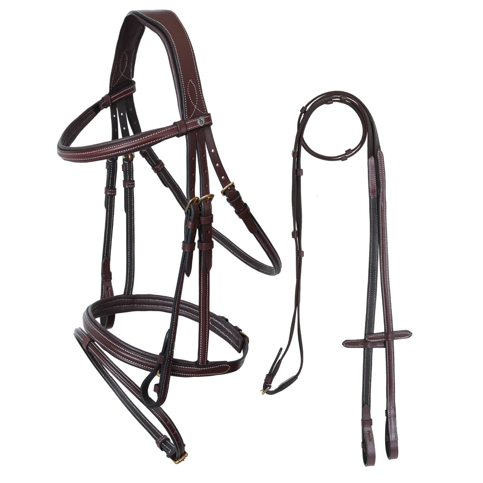 Horze Buxton Flash Bridle with Reins