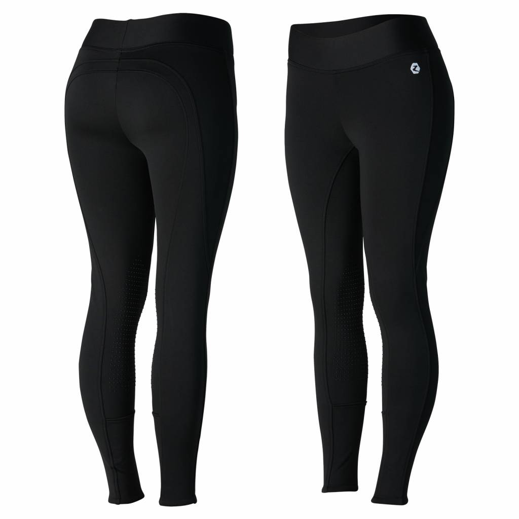 Horze Ladies Active Winter Silicone Knee Patch Tights with Phone Pocket