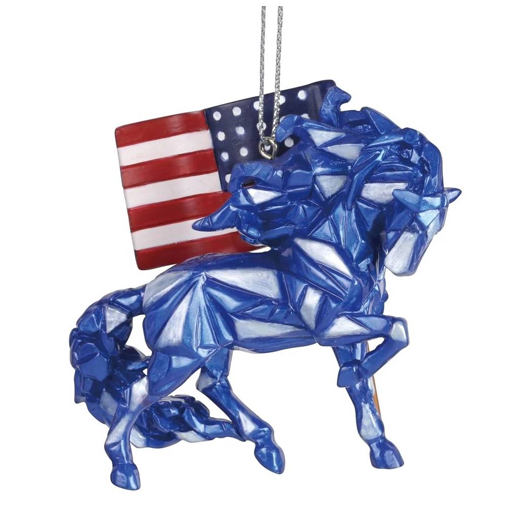 Painted Ponies Wild Blue Remembering 9/11 Ornament