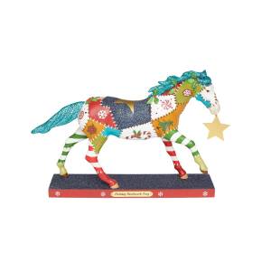 Painted Ponies Holiday Patchwork Pony Figurine