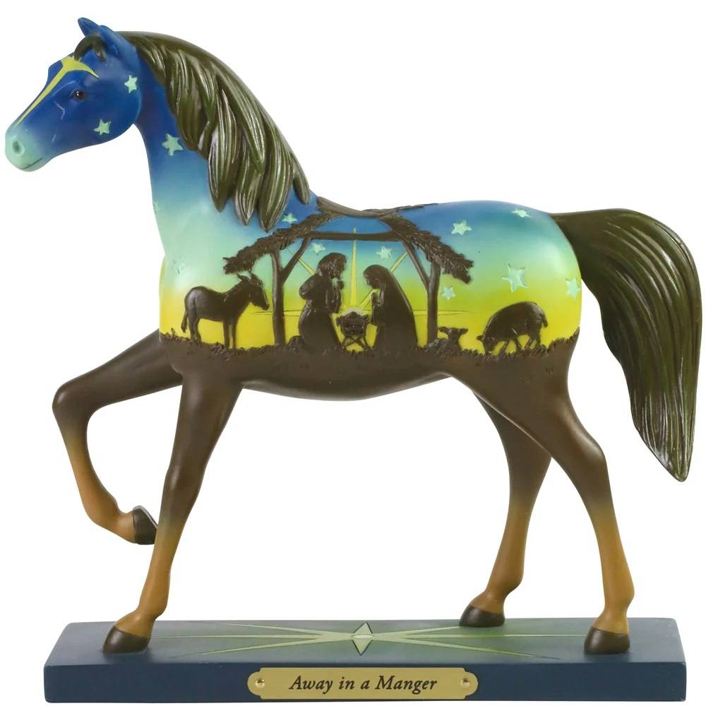 Painted Ponies Away In A Manger 2021 Figurine
