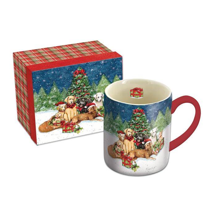 Holiday Dogs Boxed Mug
