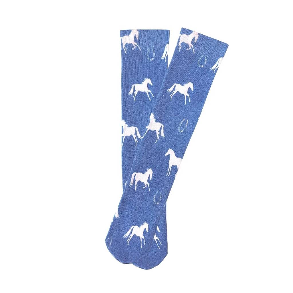 AWST Int'l Ladies Lila Horses and Horseshoe Socks