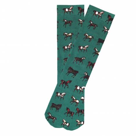 AWST Int'l Kids Horses in Blankets Socks