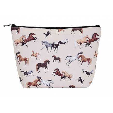 AWST Int'l "Lila" Horses All Over Cosmetic Pouch