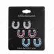 AWST Int'l Crystal Horse Shoes Earrings - Set of 3