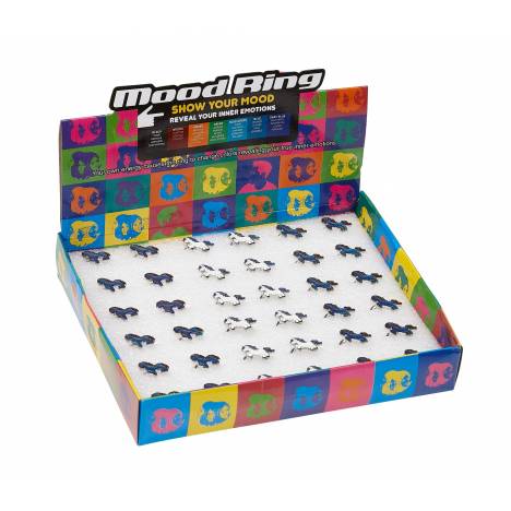 AWST Int'l Colorful Horses Mood Ring Display with 36 Rings