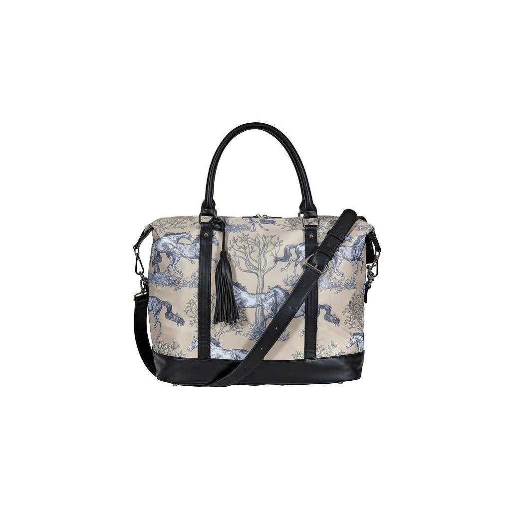 AWST Int'l "Lila" Toile Pattern Travel Bag with Tassel