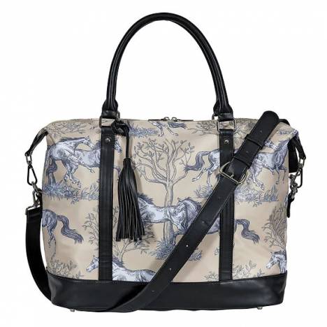AWST Int'l "Lila" Toile Pattern Travel Bag with Tassel