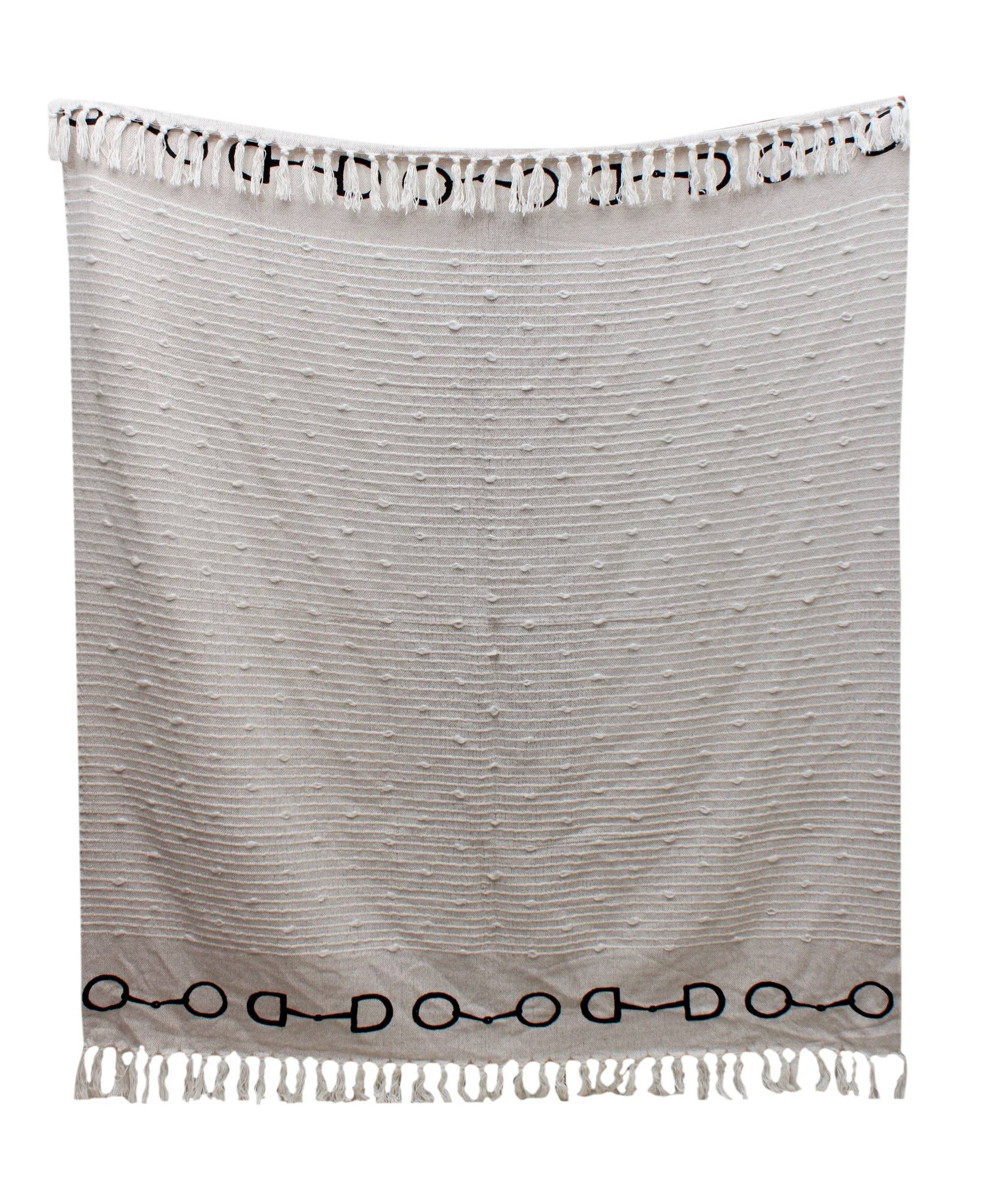 Awst Int'l Lila Snaffle Bit Cotton Throw
