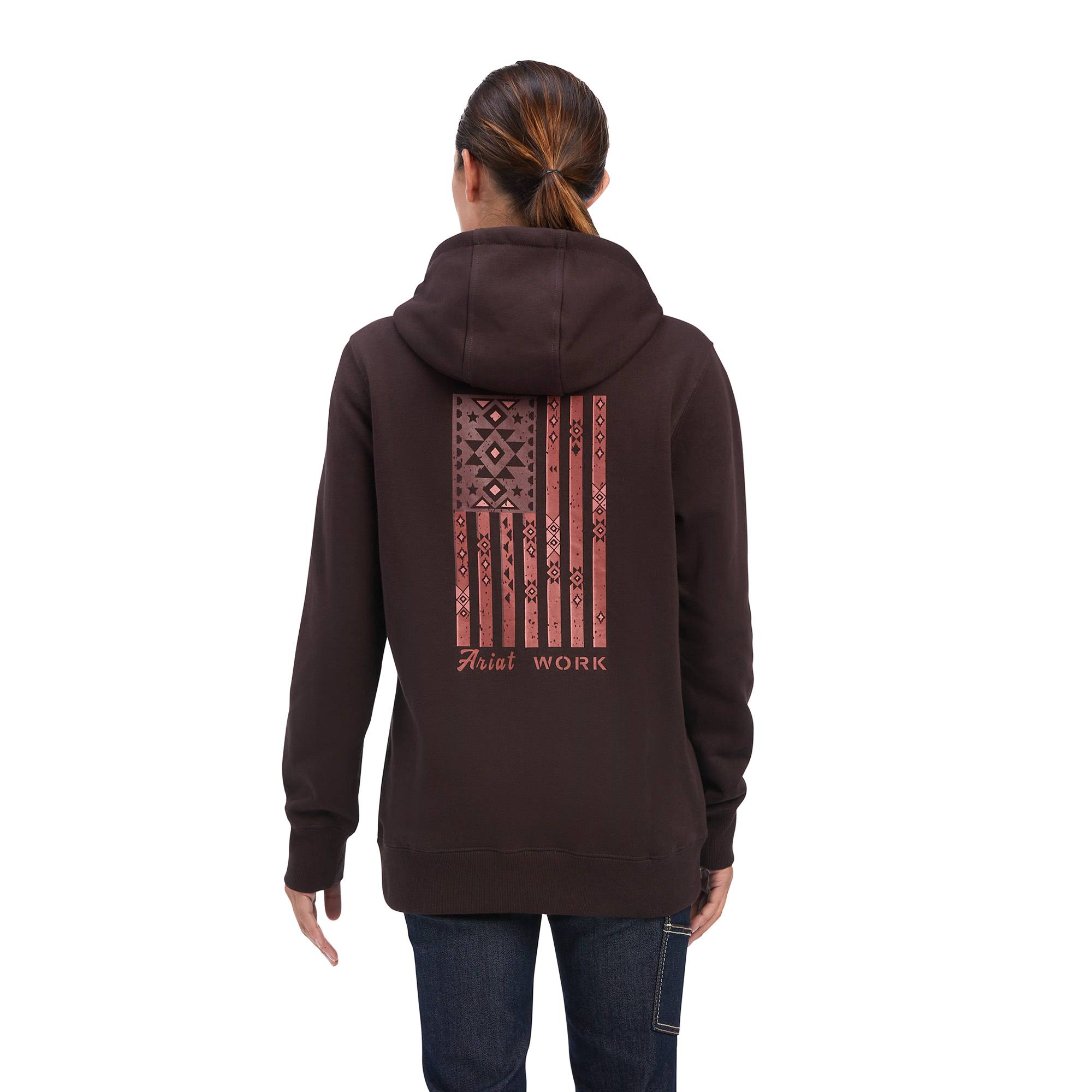 Ariat Ladies Rebar Aztec Flag Graphic Hoodie