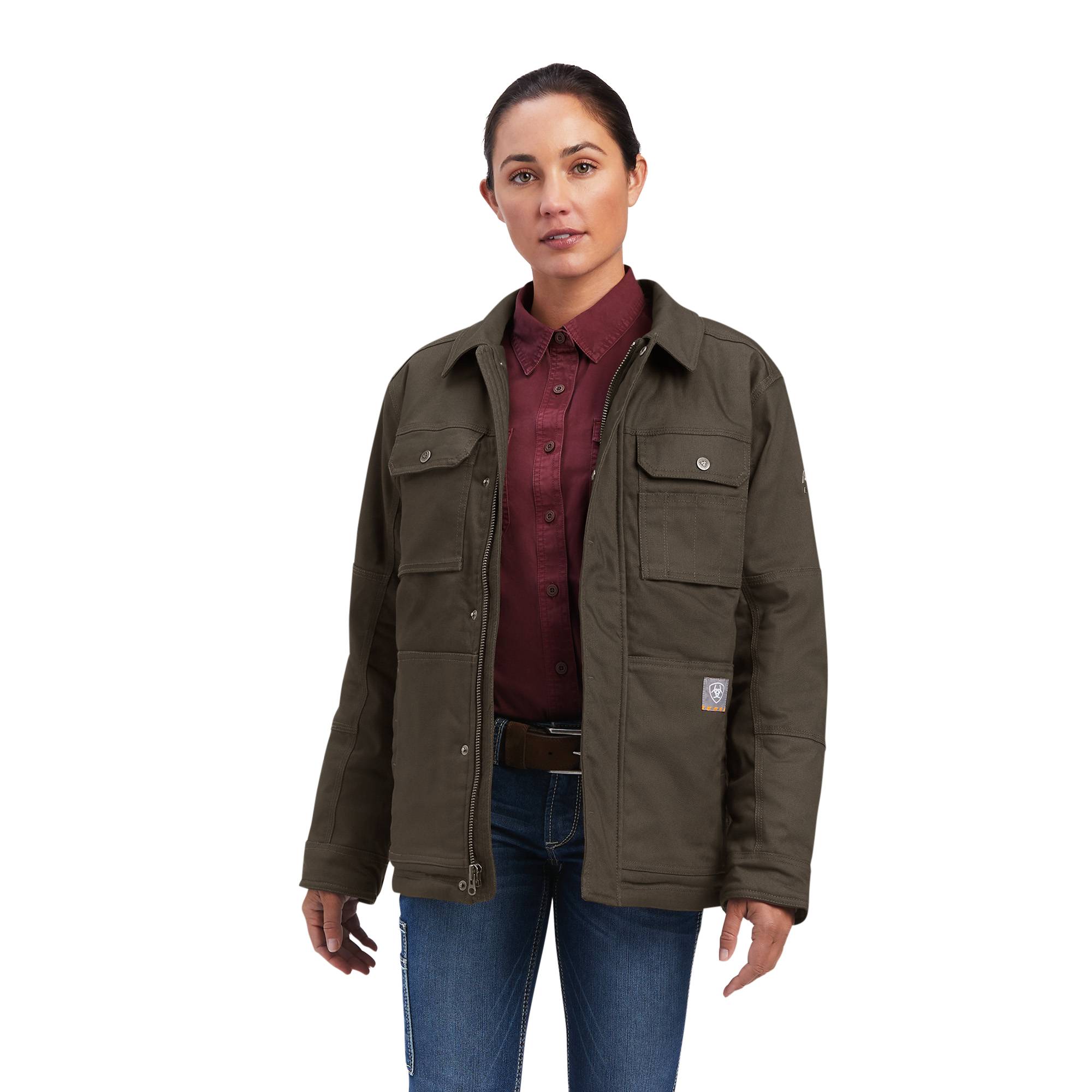 Ariat Ladies Rebar DuraCanvas Sherpa-Lined Coat