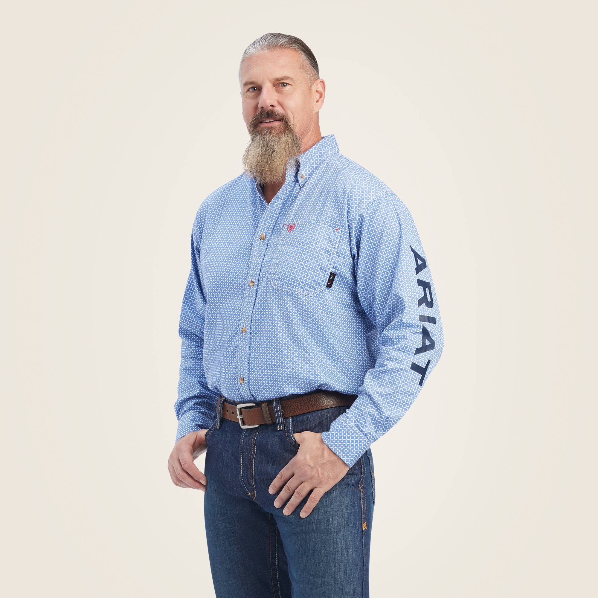 Ariat Mens FR Lanting Logo Work Shirt