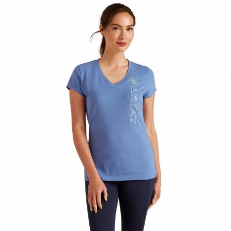 Ariat Ladies Vertical Logo V Tee Shirt