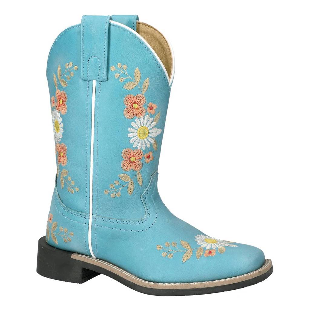 Smoky Mountain Kids Flowers Square Toe Boots