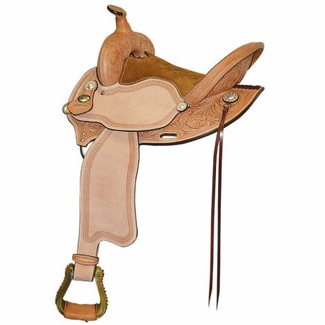 Fabtron Sunset Floral Carved Barrel Saddle