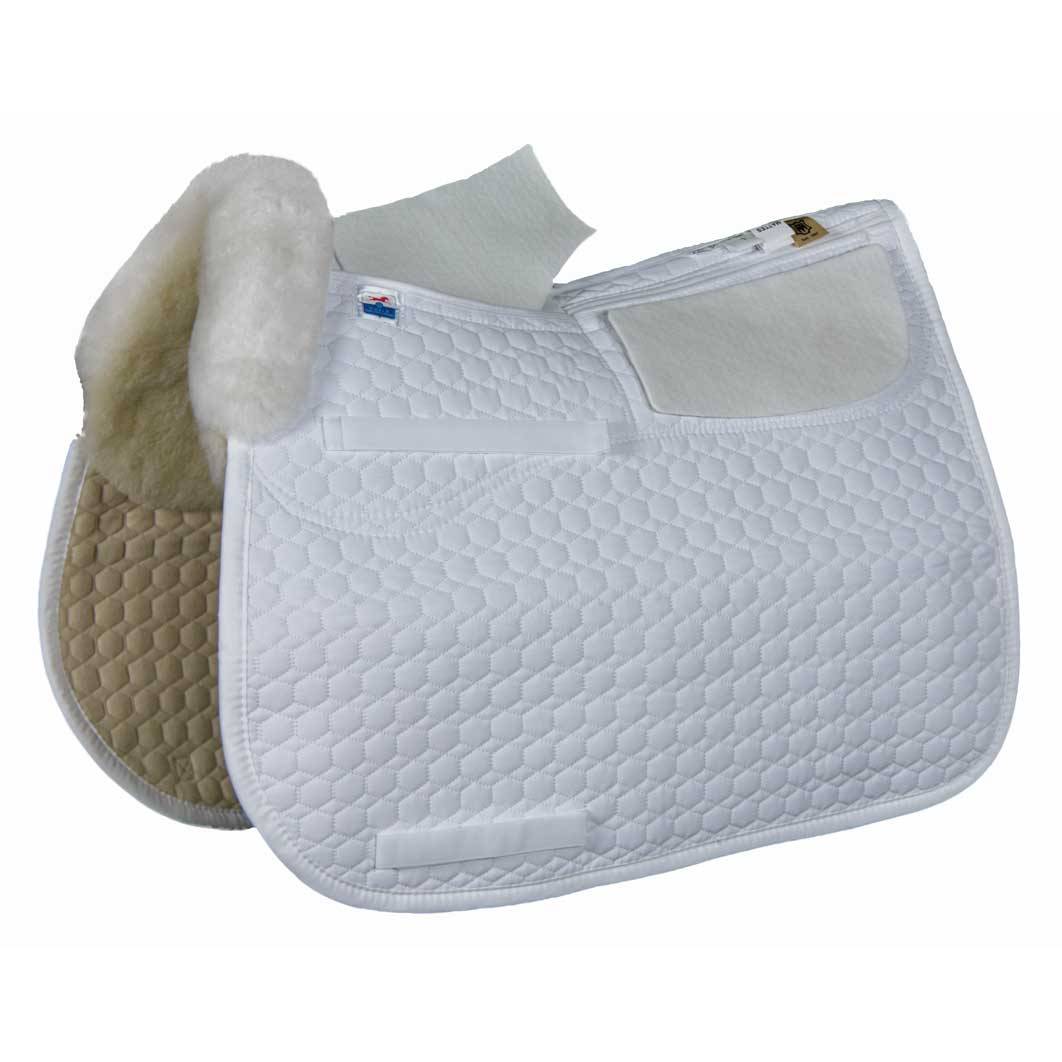 E.A. Mattes Gold All Purpose Correction Square Pad with Sheepskin Trim & Shim Pockets