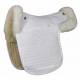 E.A. Mattes Gold Dressage Correction Contour Pad w/Sheepskin Front/Rear Trim & Shim Pockets
