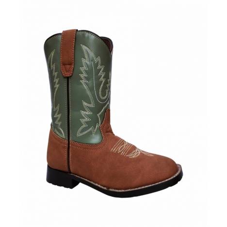 TuffRider Youth Congaree Rounded Toe Western Boot- Tan with Sage- 4Y