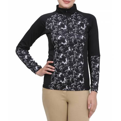 Equine Couture Ladies Linear Horses Sport Shirt