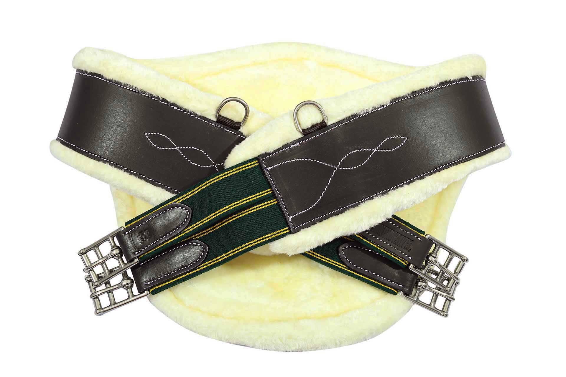 Henri de Rivel Anatomic Jumping Belly Guard Girth with Sherpa Fleece