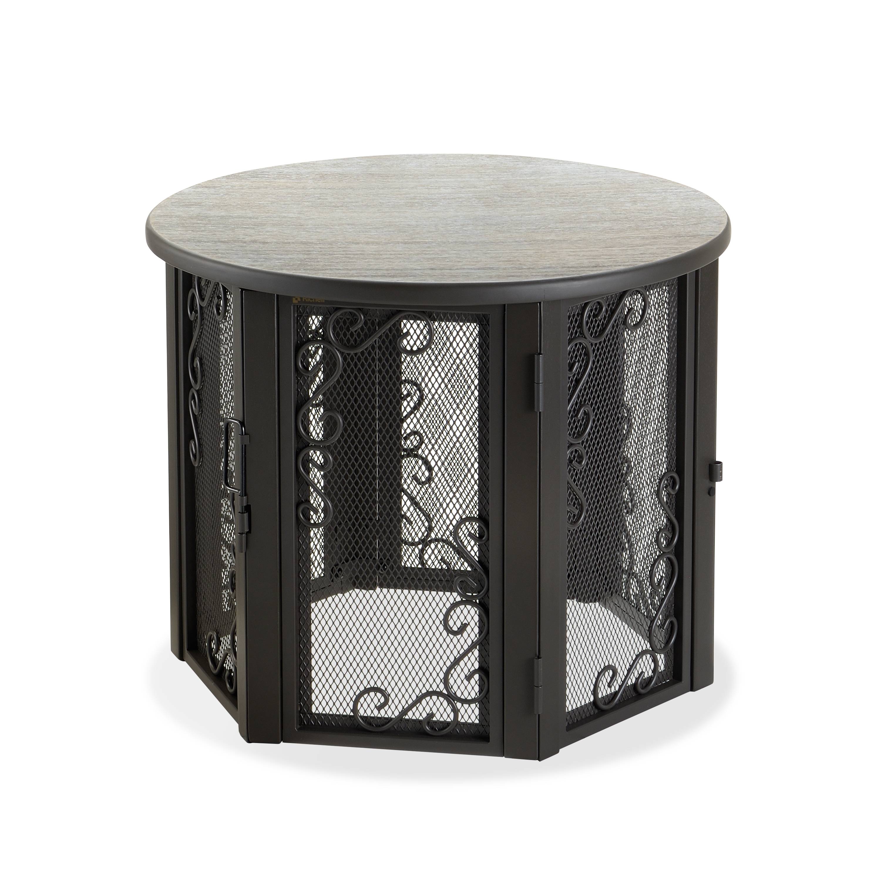 Richell Accent Table Pet Crate - Antique Bronze - Small