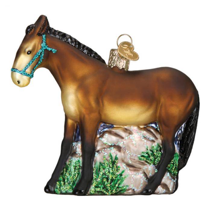 Mule Glass Ornament
