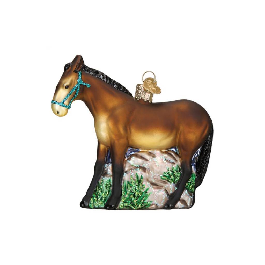 Mule Glass Ornament