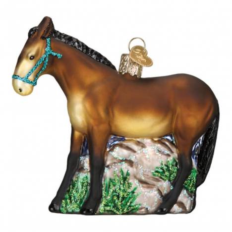 Mule Glass Ornament