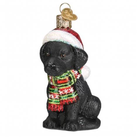 Holiday Labrador Glass Ornament