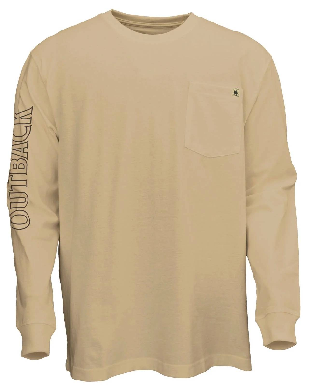 OUTBACK TRADING Outback Long Sleeve Tee, Color: Tan, Size: L (40291-TAN-LG)