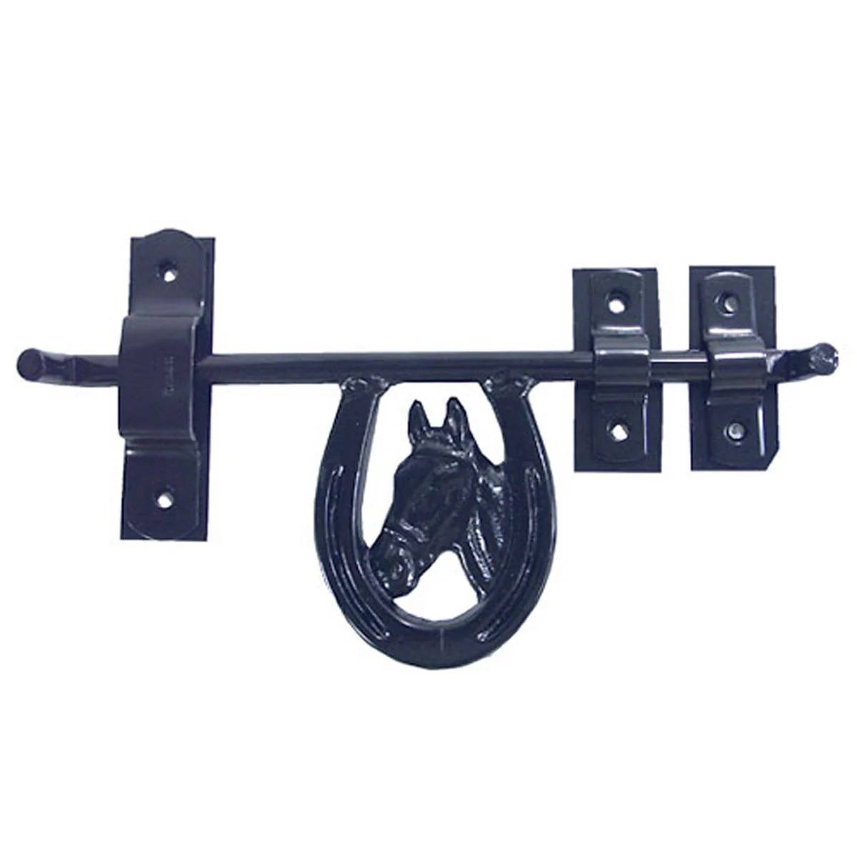 Intepid International Horseshoe with Horsehead Barn Door Latch Coated - No Package