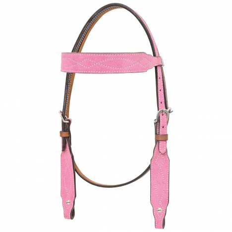 Circle Y Marfa Lights Suede Browband