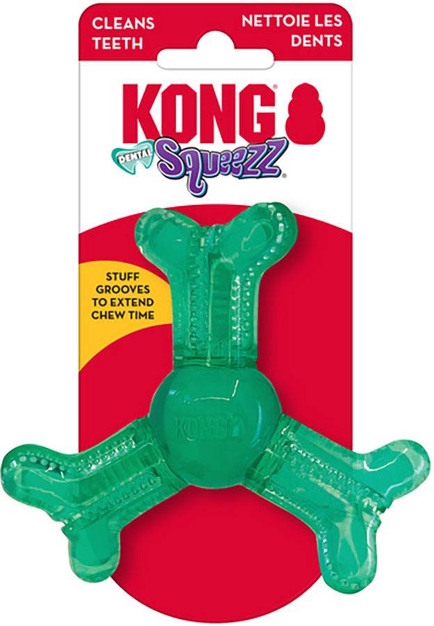 KONG Squeezz Dental Roller Bone